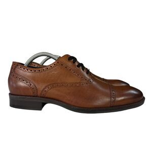 Cole Haan Ross Dustin Cap Brown Leather Wingtip‎ Oxford Shoes Mens Size 8.5